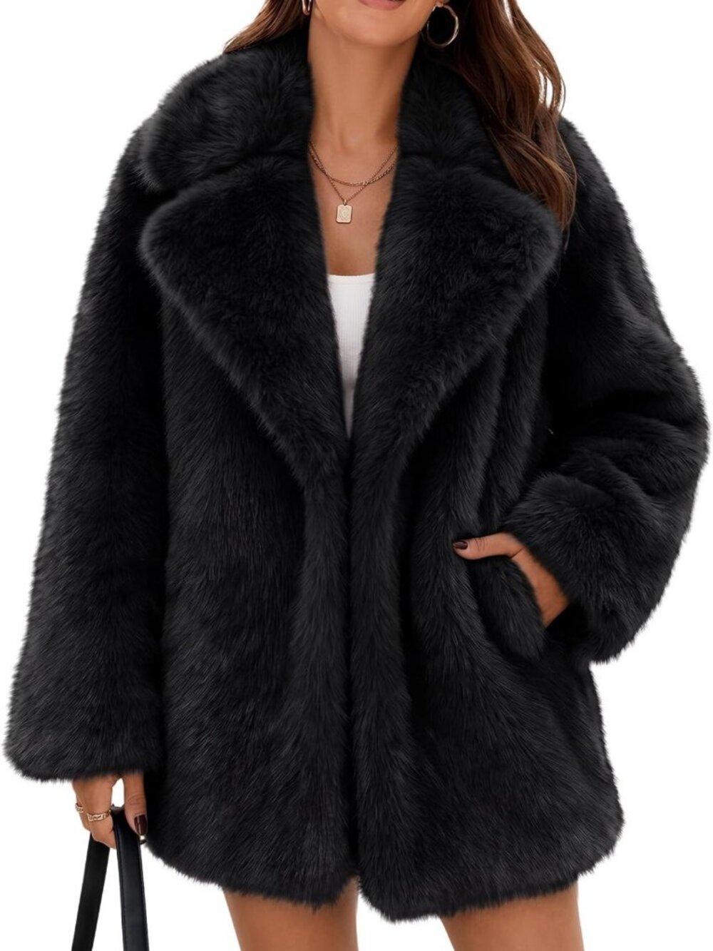 Chic Women's Faux Fur Winter Coat - Trendy, Warm & Stylish Outerwear